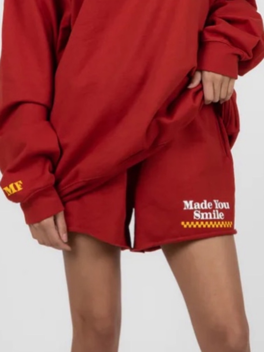 The Mayfair Group Made You Smile Cherry Sweatshorts Size M/L